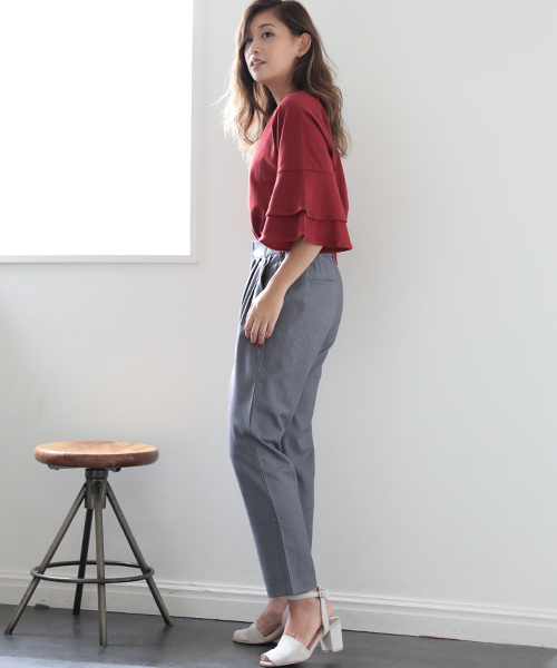 Denime(ドゥニーム)の「2タック無地フランネルパンツ(その他パンツ・レディース・グレー/ブラック・SMALL/MEDIUM)」の21枚目の写真