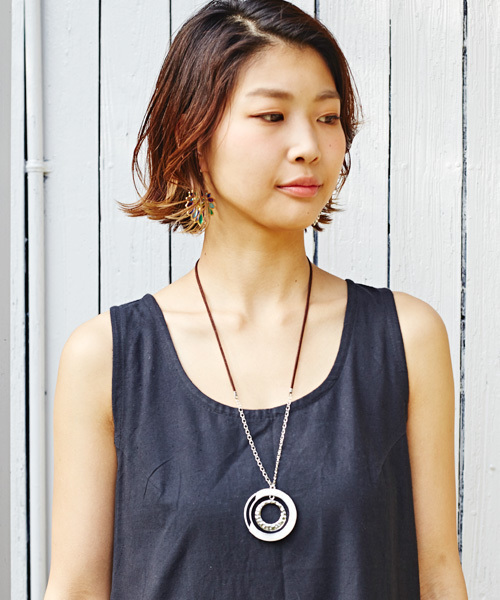 チャイハネ（チャイハネ）の「【チャイハネ】ジオメトリックフレームネックレス（ネックレス・レディース・その他1/その他2/その他3・FREE）」の2枚目の写真