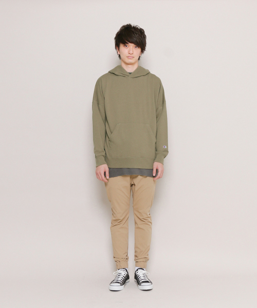 Champion（チャンピオン）の「Champion/チャンピオン　別注プルパーカー（パーカー・メンズ・グレー/ブラック/カーキ・FREE）」の6枚目の写真