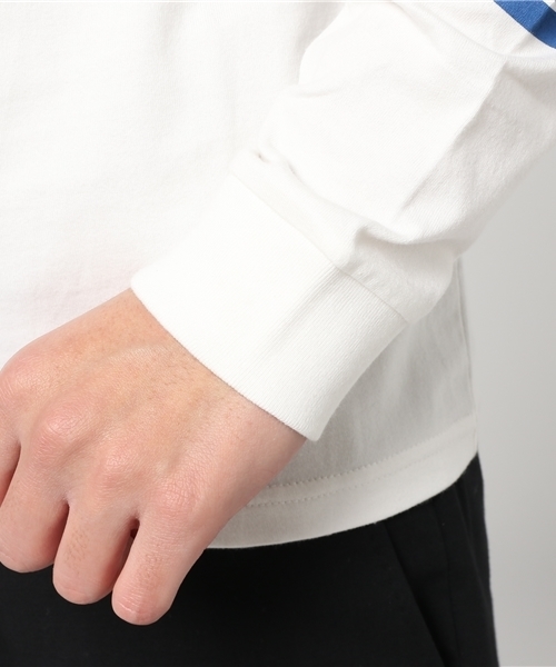 MK MICHEL KLEIN HOMME （エムケーミッシェルクランオム）の「ロングスリーブプリントTシャツ（Tシャツ/カットソー・メンズ・ホワイト/ピンク・LARGE/MEDIUM）」の7枚目の写真