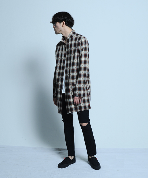 VIRGOwearworks(ヴァルゴウェアワークス)の「NATIVE MIDDLE CHECK SHIRTS(シャツ/ブラウス・メンズ・レッド/ブルー/ブラック・3/2/4)」の4枚目の写真