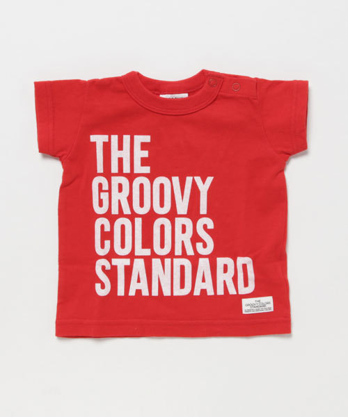 GROOVY COLORS（グルービーカラーズ）の「ＧＲＯＯＶＹ　ＳＴＡＮＤＡＲＤ　半袖Tシャツ（Tシャツ/カットソー・キッズ・ネイビー/ホワイト/レッド/グリーン・140/90/120/100/80/110/130）」の4枚目の写真
