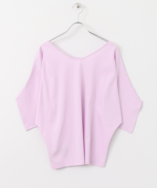 KBF+（ケービーエフプラス）の「KBF+ 2wayドルマンカットPO（Tシャツ/カットソー・レディース・オフホワイト/ブルー系その他/パープル系その他・ONE）」の7枚目の写真