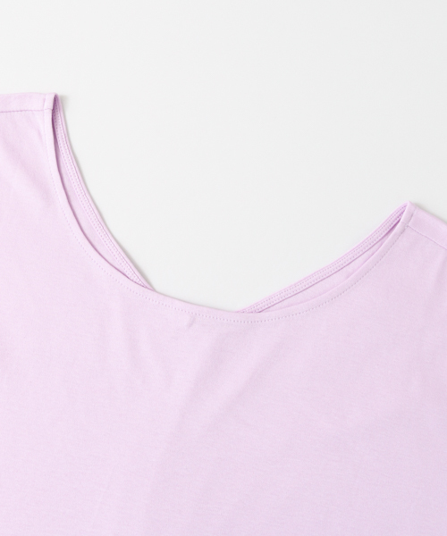 KBF+（ケービーエフプラス）の「KBF+ 2wayドルマンカットPO（Tシャツ/カットソー・レディース・オフホワイト/ブルー系その他/パープル系その他・ONE）」の8枚目の写真