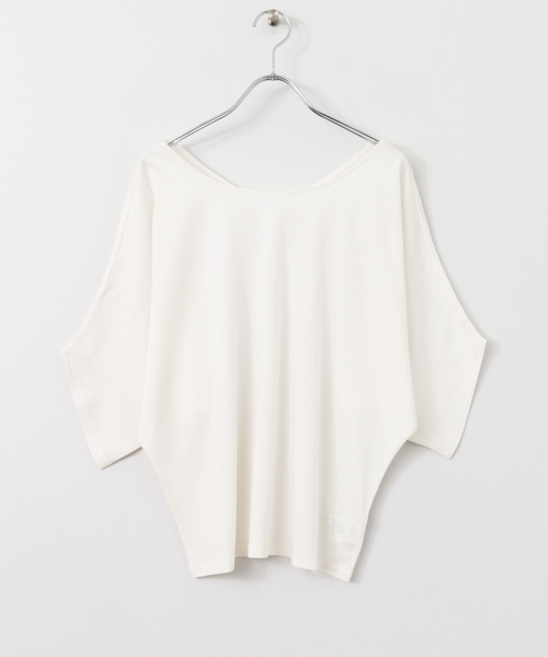 KBF+（ケービーエフプラス）の「KBF+ 2wayドルマンカットPO（Tシャツ/カットソー・レディース・オフホワイト/ブルー系その他/パープル系その他・ONE）」の12枚目の写真