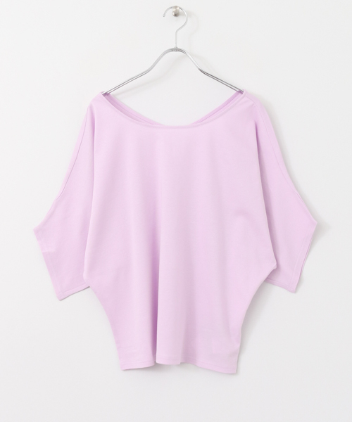 KBF+（ケービーエフプラス）の「KBF+ 2wayドルマンカットPO（Tシャツ/カットソー・レディース・オフホワイト/ブルー系その他/パープル系その他・ONE）」の14枚目の写真