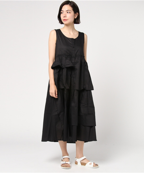 MERLOT（メルロー）の「ティアードアシメフリルワンピース1010（ワンピース・レディース・ブラック/カーキ/レッド・FREE）」の12枚目の写真