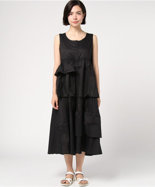 MERLOT（メルロー）の「ティアードアシメフリルワンピース1010（ワンピース・レディース・ブラック/カーキ/レッド・FREE）」の13枚目の写真