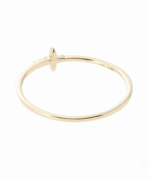 Spick & Span（スピックアンドスパン）の「クロスダイヤモチーフリングK10（リング・レディース・ゴールド・13/11/7/FREE/15 ）」の7枚目の写真