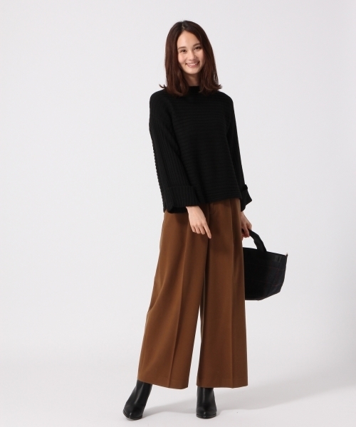 GLOBAL WORK（グローバルワーク）の「TRワイドパンツ2/773060（その他パンツ・レディース・ブラック/ダークブラウン/ベージュ/ダークグレー・SMALL/MEDIUM/LARGE）」の9枚目の写真