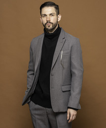MR.OLIVE | RETORO POLYESTER TWILL / 2B SEMI PEAKED LAPEL JACKET(テーラードジャケット)