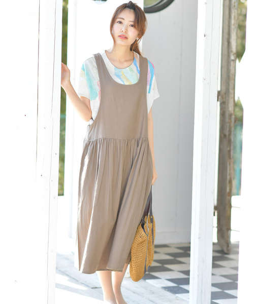 rps（アールピーエス）の「ノースリーブワンピース（ワンピース・レディース・マスタード/ストライプ/オリーブ/ブラック/ブルー・M）」の11枚目の写真