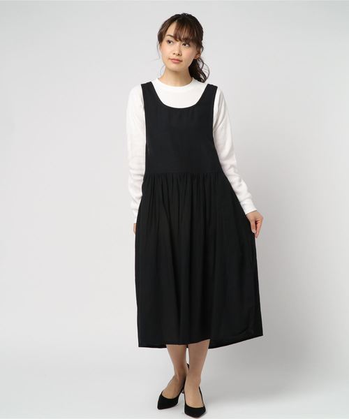 rps（アールピーエス）の「ノースリーブワンピース（ワンピース・レディース・マスタード/ストライプ/オリーブ/ブラック/ブルー・M）」の18枚目の写真