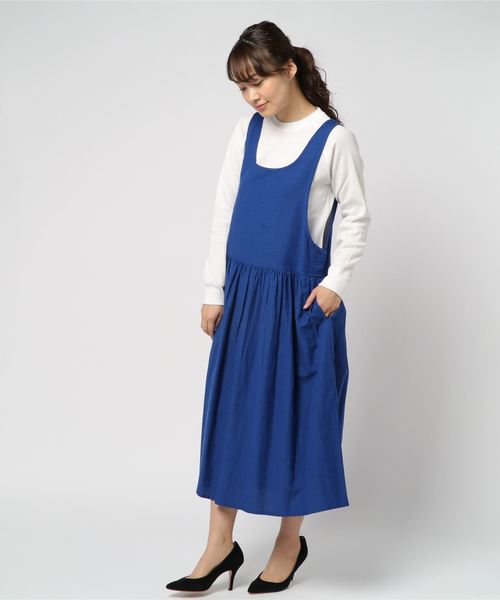 rps（アールピーエス）の「ノースリーブワンピース（ワンピース・レディース・マスタード/ストライプ/オリーブ/ブラック/ブルー・M）」の20枚目の写真