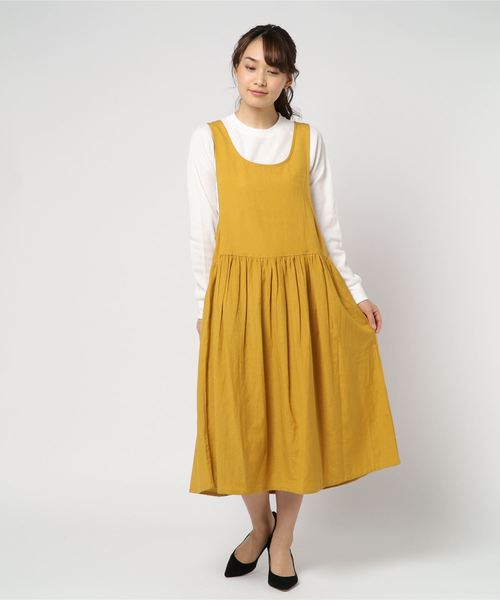 rps（アールピーエス）の「ノースリーブワンピース（ワンピース・レディース・マスタード/ストライプ/オリーブ/ブラック/ブルー・M）」の21枚目の写真