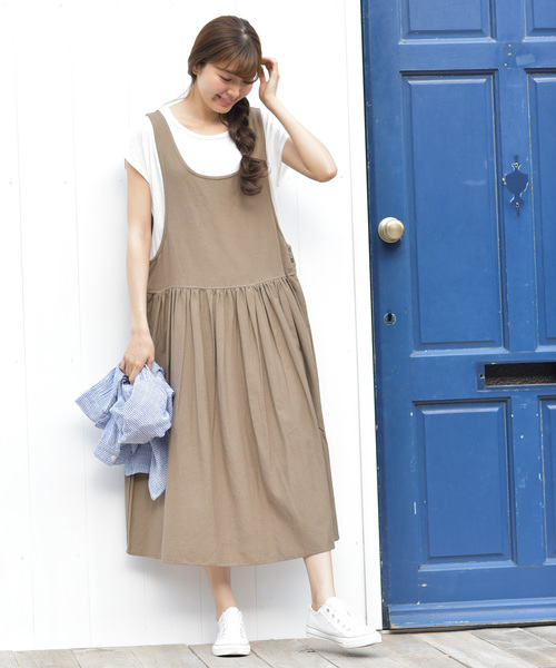 rps（アールピーエス）の「ノースリーブワンピース（ワンピース・レディース・マスタード/ストライプ/オリーブ/ブラック/ブルー・M）」の9枚目の写真