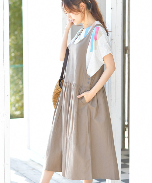 rps（アールピーエス）の「ノースリーブワンピース（ワンピース・レディース・マスタード/ストライプ/オリーブ/ブラック/ブルー・M）」の12枚目の写真