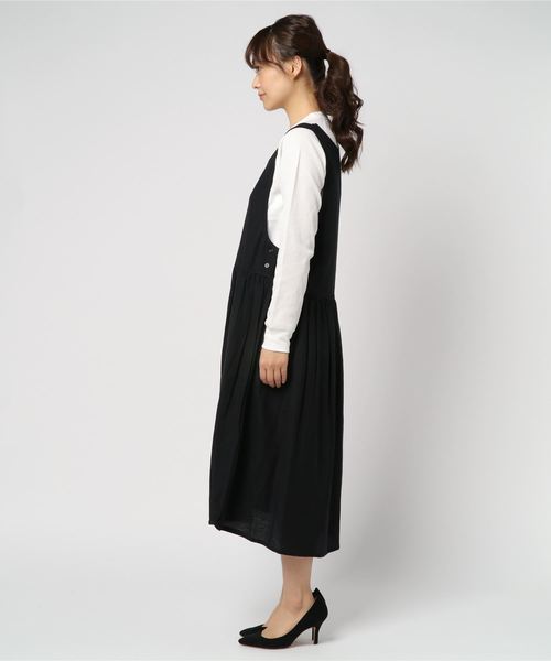 rps（アールピーエス）の「ノースリーブワンピース（ワンピース・レディース・マスタード/ストライプ/オリーブ/ブラック/ブルー・M）」の6枚目の写真