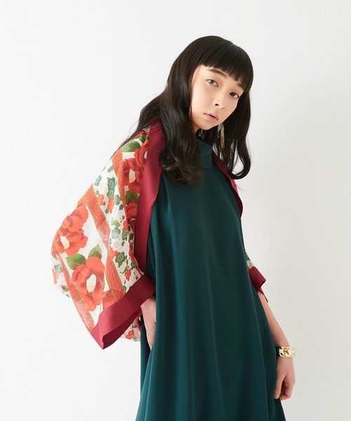 【結婚式・お呼ばれ対応】うぐいす長者・KIMONOスリーブショール 【結婚式・お呼ばれ対応】うぐいす長者・KIMONOスリーブショール