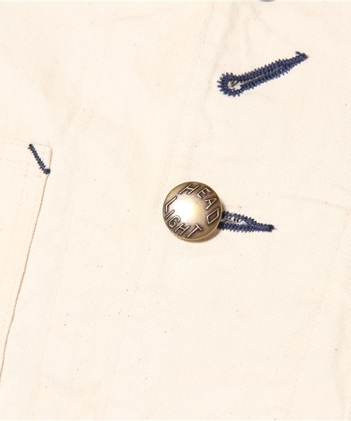 BEAMS BOY（ビームスボーイ）の「○HEAD LIGHT / オフツイル ワークコート（カバーオール・レディース・ホワイト・ONE SIZE）」の9枚目の写真