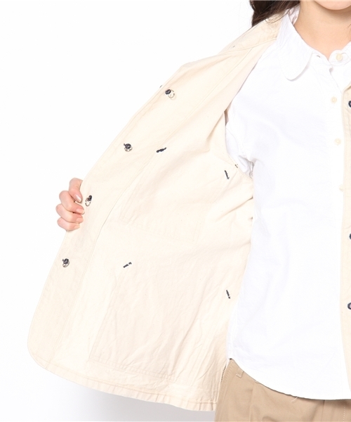 BEAMS BOY（ビームスボーイ）の「○HEAD LIGHT / オフツイル ワークコート（カバーオール・レディース・ホワイト・ONE SIZE）」の10枚目の写真