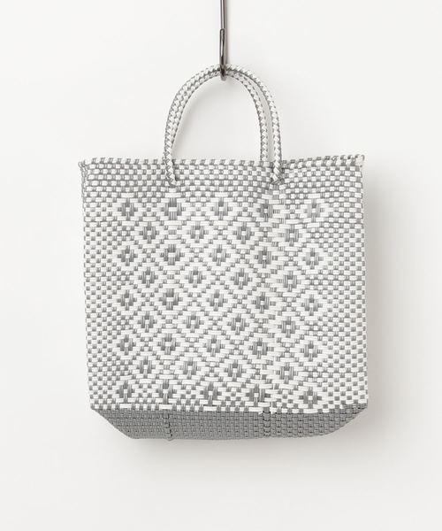 COLONY 2139（コロニートゥーワンスリーナイン）の「MERCADO BAG XS 配色　メルカドバッグ（かごバッグ・レディース・シルバー/ゴールド/ブラック/ネイビー・FREE）」の4枚目の写真