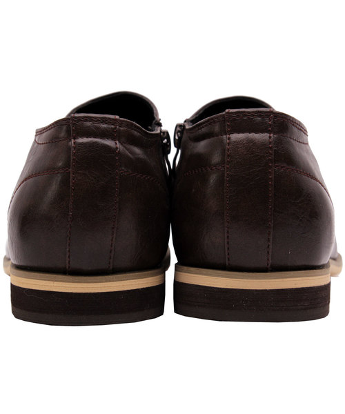 ８(eight)（エイト）の「くしゅくしゅ加工 ショートブーツ PUレザー スリッポン（ブーツ・メンズ・ブラック/ダークブラウン/ブラウン・25.5cm/26.0cm/26.5cm/27.0cm）」の14枚目の写真