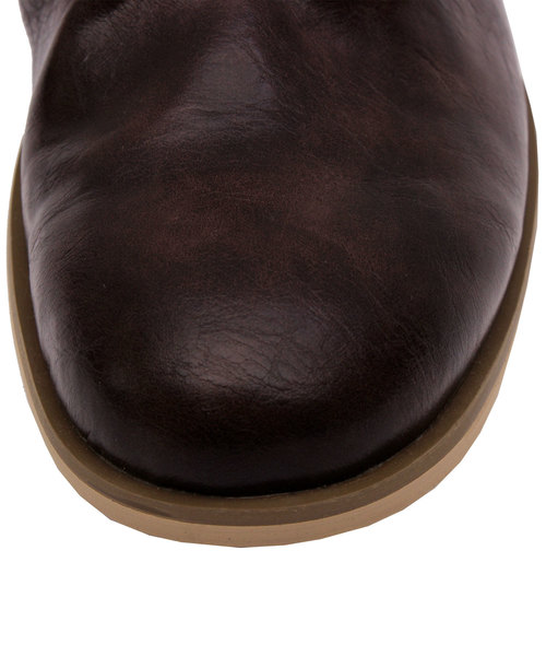 ８(eight)（エイト）の「くしゅくしゅ加工 ショートブーツ PUレザー スリッポン（ブーツ・メンズ・ブラック/ダークブラウン/ブラウン・25.5cm/26.0cm/26.5cm/27.0cm）」の8枚目の写真