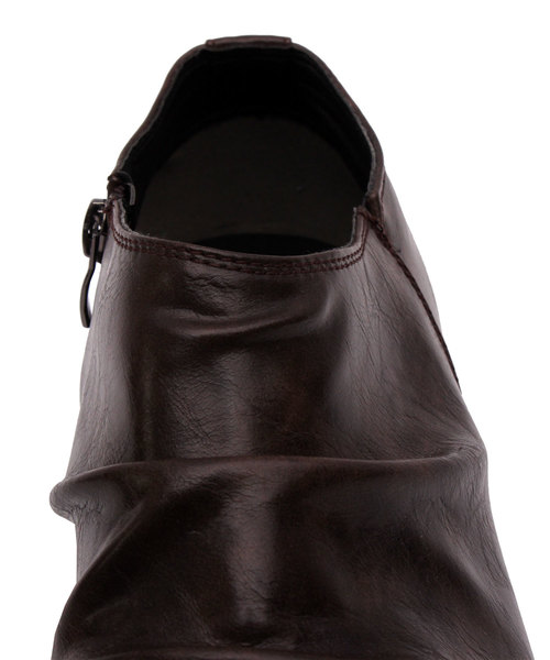 ８(eight)（エイト）の「くしゅくしゅ加工 ショートブーツ PUレザー スリッポン（ブーツ・メンズ・ブラック/ダークブラウン/ブラウン・25.5cm/26.0cm/26.5cm/27.0cm）」の5枚目の写真