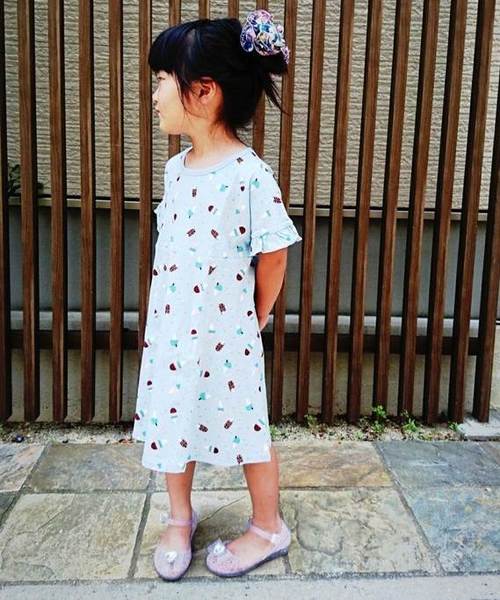 Shoo La Rue シューラルー の アイス総柄袖フリルフレアワンピース ワンピース Wear