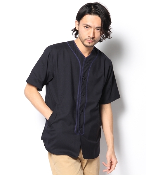 MIDWEST(ミッドウエスト)の「DISCOVERED × MIDWEST 別注ウールベースボールシャツ(シャツ/ブラウス・メンズ・ネイビー・1/2)」の9枚目の写真