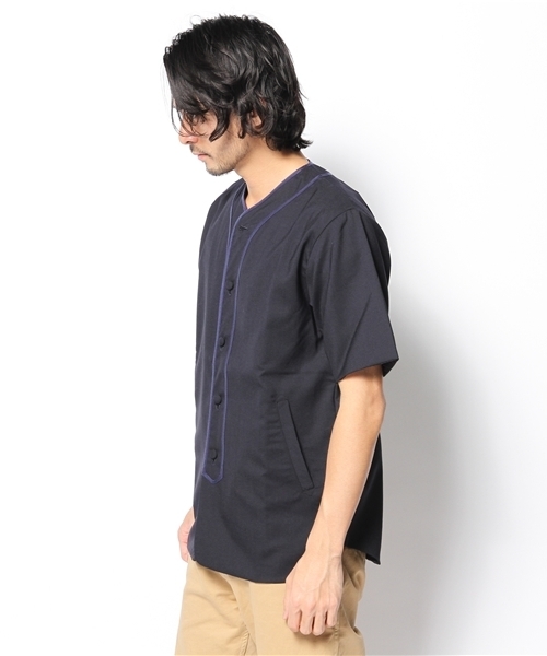 MIDWEST(ミッドウエスト)の「DISCOVERED × MIDWEST 別注ウールベースボールシャツ(シャツ/ブラウス・メンズ・ネイビー・1/2)」の16枚目の写真
