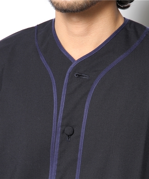 MIDWEST(ミッドウエスト)の「DISCOVERED × MIDWEST 別注ウールベースボールシャツ(シャツ/ブラウス・メンズ・ネイビー・1/2)」の5枚目の写真