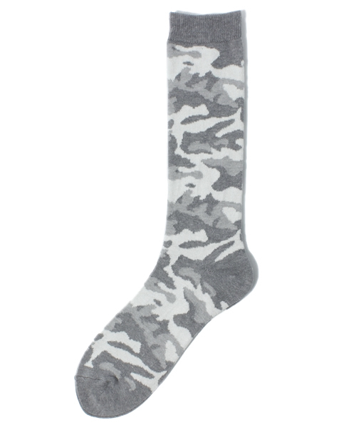 WHO'S WHO gallery（フーズフーギャラリー）の「【WHT SOX】カモフラージュロングソックス（ソックス/靴下・メンズ・グレー/イエロー/ブルー・FREE）」の2枚目の写真