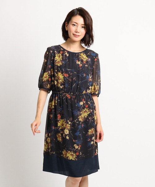 セール Store ガーデンフラワープリントワンピース 545 18 02 をセール価格で購入できます World 洗える Sunauna スーナウーナ のファッション ワンピース ドレス ガーデンフラワープリントワンピース ワンピース 人気の中古