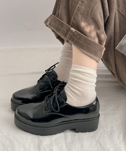 セール】超軽量厚底 プラットフォーム マニッシュ シューズ 1995