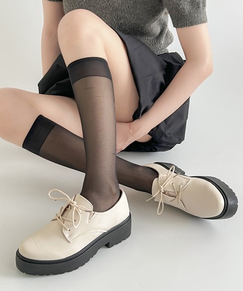 Shoes in Closet（シューズインクローゼット）の「超軽量厚底 プラットフォーム マニッシュ シューズ 1995（ドレスシューズ・レディース・ブラック/ブラック系その他/ダークブラウン/ブラウン系その他/アイボリー/オフホワイト・S/M/L/LL/XS/XXL/5L/3L/4L/6L）」の22枚目の写真