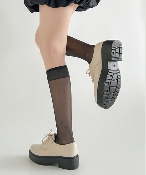 Shoes in Closet（シューズインクローゼット）の「超軽量厚底 プラットフォーム マニッシュ シューズ 1995（ドレスシューズ・レディース・ブラック/ブラック系その他/ダークブラウン/ブラウン系その他/アイボリー/オフホワイト・S/M/L/LL/XS/XXL/5L/3L/4L/6L）」の21枚目の写真