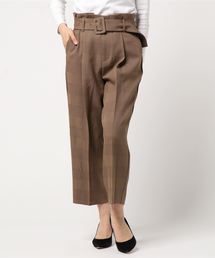 NARACAMICIE | チェックワイドテーパードパンツ(その他パンツ)