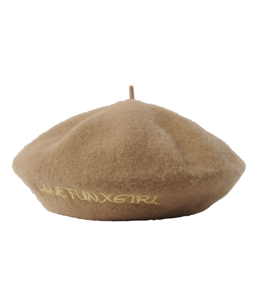X-girl(エックスガール)の「BERET(ハンチング/ベレー帽・レディース・ブラック/グレー/ベージュ/オリーブ・ONE SIZE)」の1枚目の写真