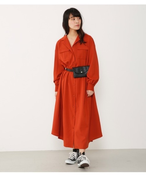 Avan Lily アヴァンリリィ の フラップポケットシャツop ワンピース Wear