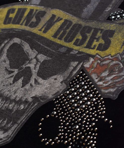 tシャツ roar×GUNS N’ROSES “SILK HAT SKULL”Tシャツ レディース メンズ roar guns tシャツ roar×GUNS N'ROSES “SILK HAT SKULL”Tシャツ