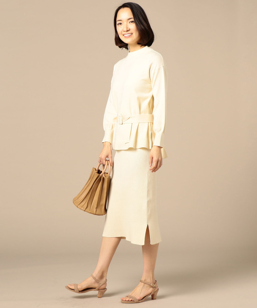 Doux archives Hamac（ドゥアルシーヴ アマーク）の「モックネックワイドニット＋リブワンピース（ワンピース・レディース・パープル/ブルー/アイボリー・MEDIUM）」の3枚目の写真