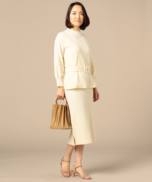 Doux archives Hamac（ドゥアルシーヴ アマーク）の「モックネックワイドニット＋リブワンピース（ワンピース・レディース・パープル/ブルー/アイボリー・MEDIUM）」の4枚目の写真