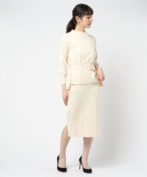 Doux archives Hamac（ドゥアルシーヴ アマーク）の「モックネックワイドニット＋リブワンピース（ワンピース・レディース・パープル/ブルー/アイボリー・MEDIUM）」の15枚目の写真