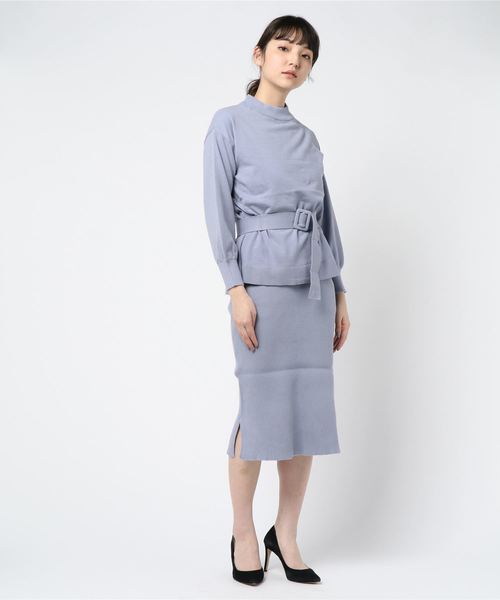 Doux archives Hamac（ドゥアルシーヴ アマーク）の「モックネックワイドニット＋リブワンピース（ワンピース・レディース・パープル/ブルー/アイボリー・MEDIUM）」の16枚目の写真