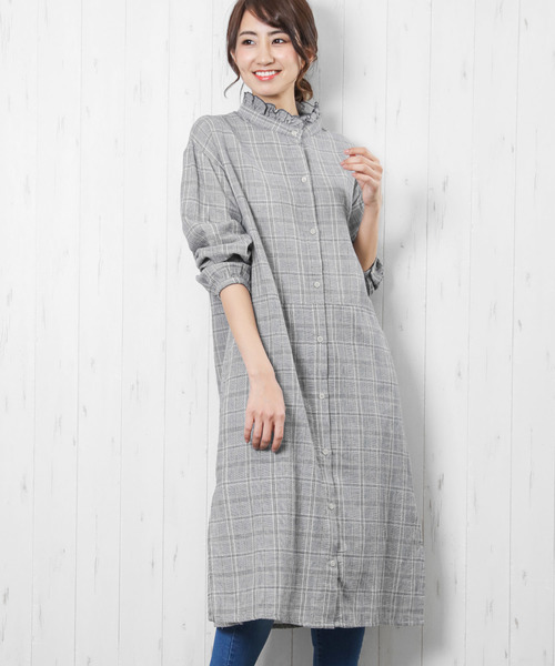 Mili An Deni ミリアンデニ の Wガーゼ前開きワンピース ワンピース Wear