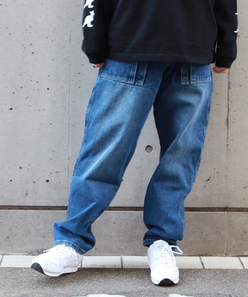 WESTSEA(ウエストシー)の「デニムバギーパンツ(デニムパンツ・メンズ・ブラック/ダークインディゴブルー/ライトインディゴブルー/ネイビー/ブルー・M/L/XL)」の3枚目の写真