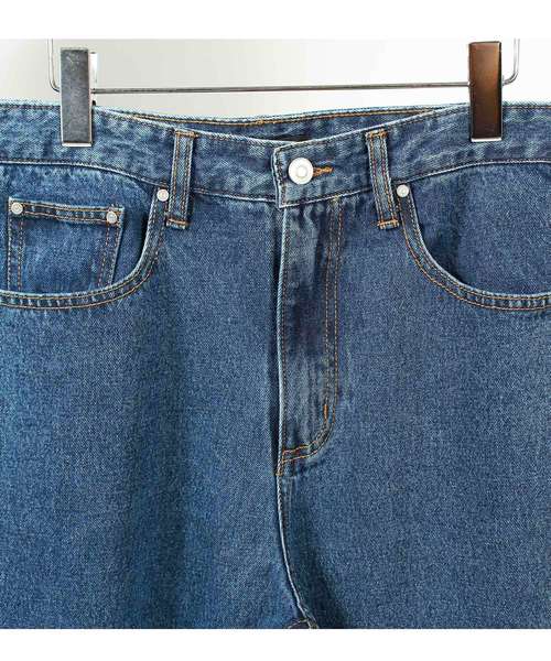 WESTSEA(ウエストシー)の「デニムバギーパンツ(デニムパンツ・メンズ・ブラック/ダークインディゴブルー/ライトインディゴブルー/ネイビー/ブルー・M/L/XL)」の9枚目の写真