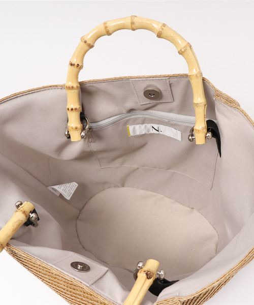 N.(N. Natural Beauty Basic)(エヌエヌナチュラルビューティーベーシック)の「バンブーハンドルカゴトートバッグ(トートバッグ・レディース・ベージュ/ベージュ系その他・フリ-)」の7枚目の写真